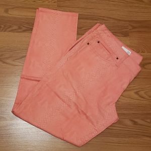 Pink Snakeskin Print Skinny Jean